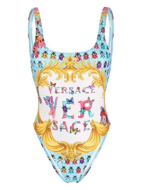 versace badeanzug blau|versace swimwear.